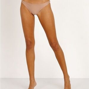 Acacia Nude Tan Mesh Cheeky/Thong Swim Bottoms